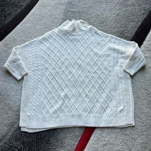 Mersea Lisbon Cable Knit Oversized Mock Neck Sweater